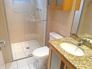 bathroom with granite countertop